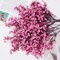 Pink Fake Flowers Artificial Flowers, 5 Pcs Real Touch Silk Flowers Faux Artificial Flowers for Decorations, Babys Breath Artificial Flowers Bulk for Spring Decor Floral Arrangement